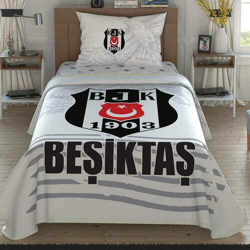 Taç Beşiktaş Kartal Logo Pamuk Lisanslı Pike Takımı resim önizleme