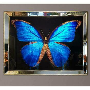 Mavi Kelebek Tablo 70x100 Cm ürün yorumları resim