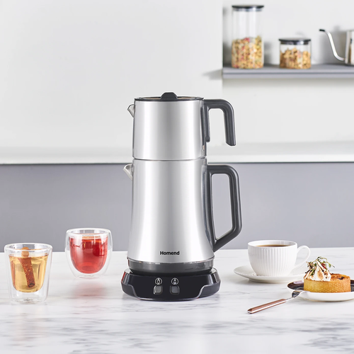 Homend Royaltea Elegant 1776h Parlak Inox Çay Makinesi